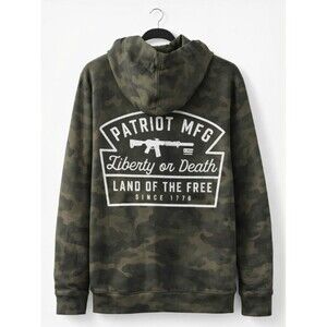 Howitzer Hoodie Green Camo Liberty Or Death Land Of The Free Small Nwt Cr70